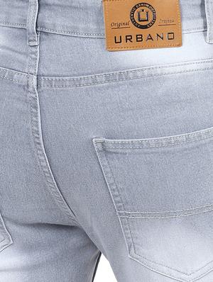 grey cotton blend heavy washed jeans - 16174729 - Standard Image - 5