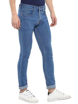 blue cotton blend plain jeans - 16174731 - Standard Image - 2