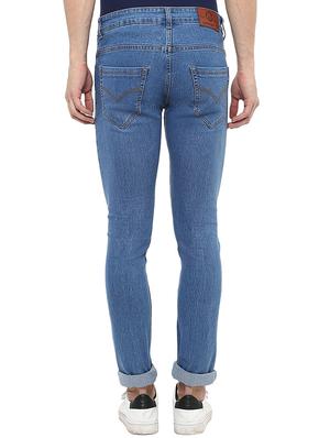 blue cotton blend plain jeans - 16174731 - Standard Image - 3