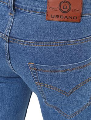 blue cotton blend plain jeans - 16174731 - Standard Image - 4