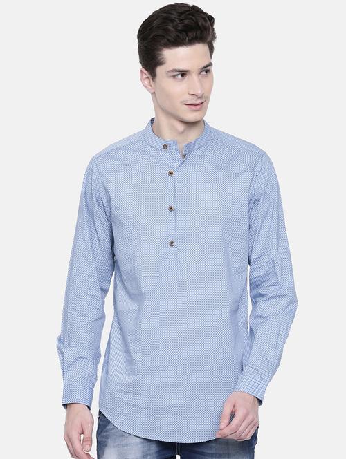 blue printed short kurtas - 16176065 - Standard Image - 1