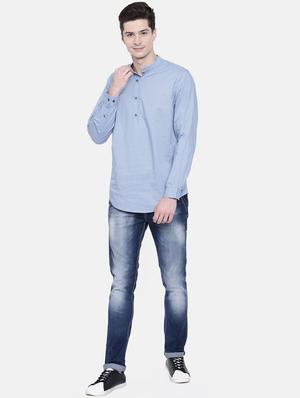 blue printed short kurtas - 16176065 - Standard Image - 4
