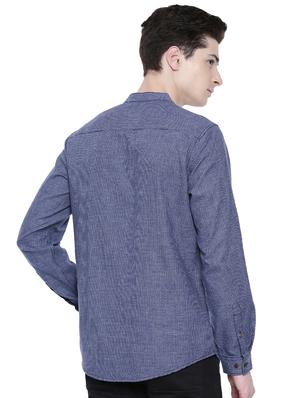 blue checkered short kurtas - 16176071 - Standard Image - 3