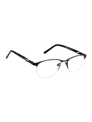 cardon matte black oval half rim eyeglasses - 16177249 - Standard Image - 2