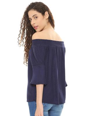 off shoulder solid top - 16178198 - Standard Image - 2