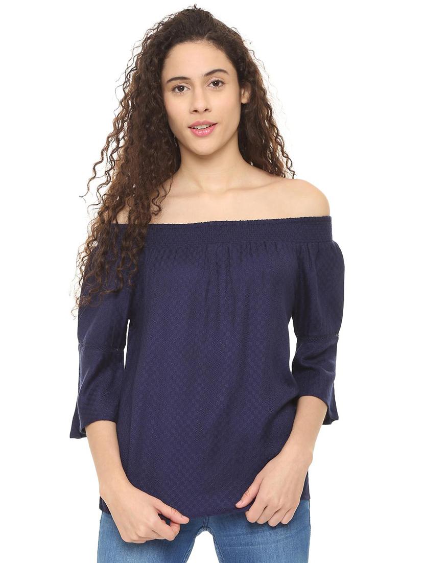 off shoulder solid top - 16178198 - Zoom Image - 1