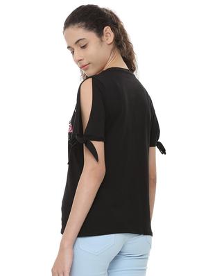slit sleeved printed top - 16178225 - Standard Image - 2