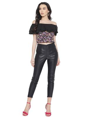 ruffled off shoulder floral crop top - 16178367 - Standard Image - 4