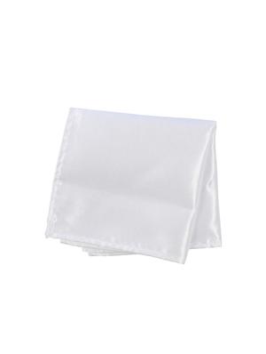 white polyester bow tie , pocket square and cummerbund combo - 16178617 - Standard Image - 3