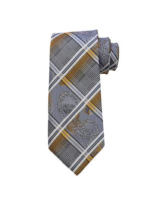 grey silk tie and pocket square combo - 16178620 - Standard Image - 2