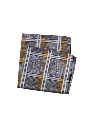 grey silk tie and pocket square combo - 16178620 - Standard Image - 3