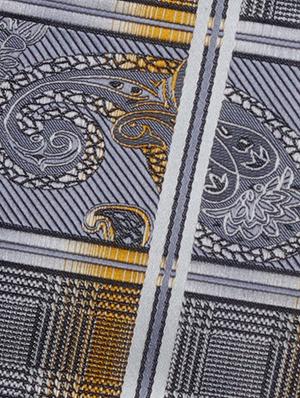 grey silk tie and pocket square combo - 16178620 - Standard Image - 4