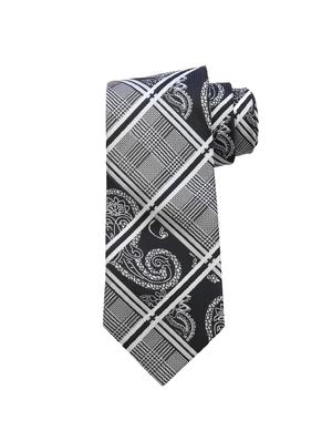 black silk tie and pocket square combo - 16178621 - Standard Image - 2