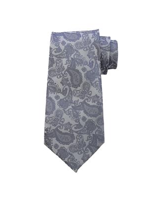 grey silk tie and pocket square combo - 16178625 - Standard Image - 2