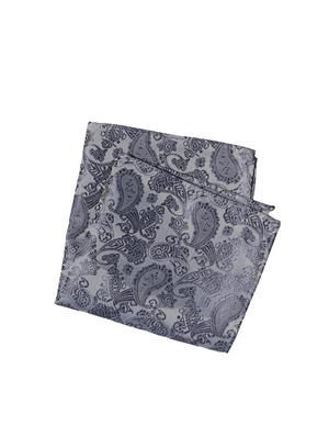grey silk tie and pocket square combo - 16178625 - Standard Image - 3