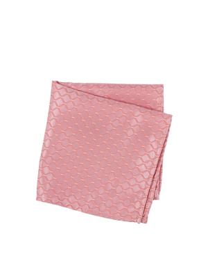 pink polyester tie and pocket square combo - 16178661 - Standard Image - 3
