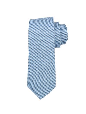 blue polyester tie and pocket square combo - 16178662 - Standard Image - 2