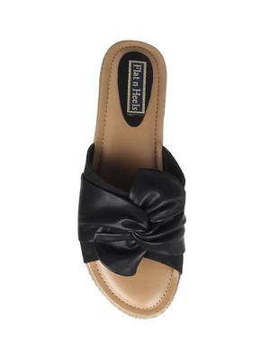black slip on sandals - 16179059 - Standard Image - 4