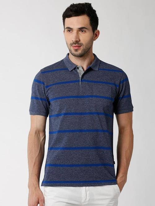 grey striped polo t-shirt - 16179160 - Very Small Image - 1