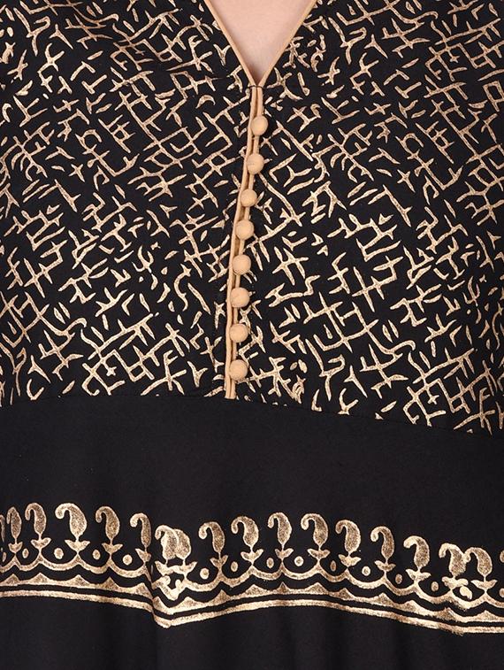 block printed flared kurta - 16179232 - Zoom Image - 4