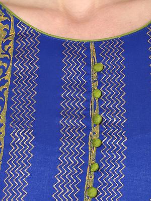 block printed flared kurta - 16179286 - Standard Image - 4