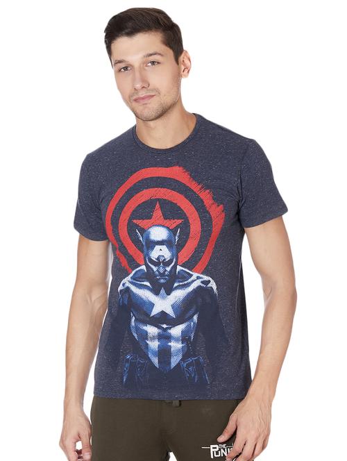 navy blue polyester character print t-shirt - 16179654 - Standard Image - 1
