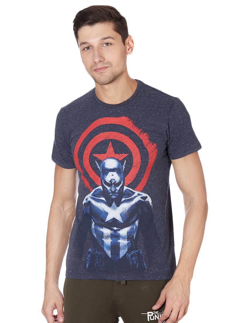 navy blue polyester character print t-shirt - 16179654 - Zoom Image - 1