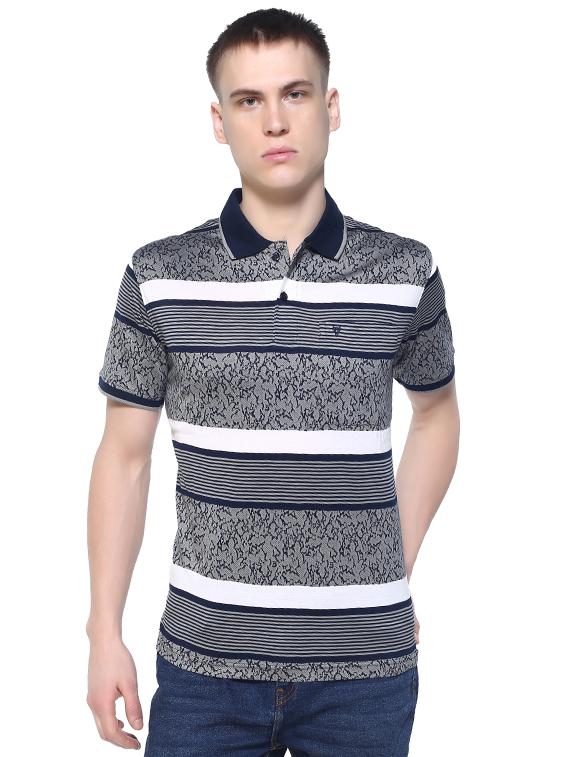 blue striped polo t-shirt - 16180464 - Zoom Image - 1