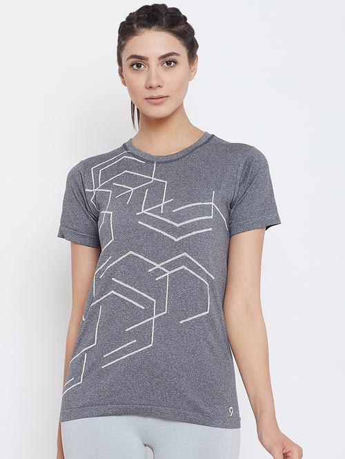 round neckline short sleeved top - 16180735 - Standard Image - 1