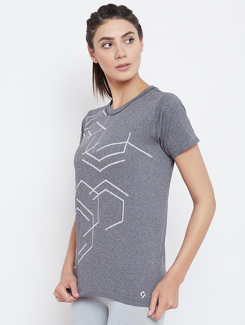 round neckline short sleeved top - 16180735 - Zoom Image - 2