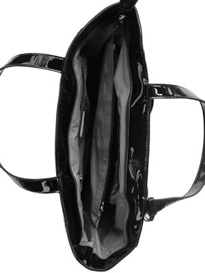 black leatherette (pu) regular handbag - 16183821 - Standard Image - 3