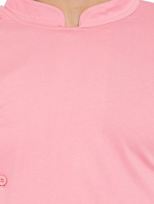 pink solid asymmetric kurta - 16184017 - Standard Image - 5