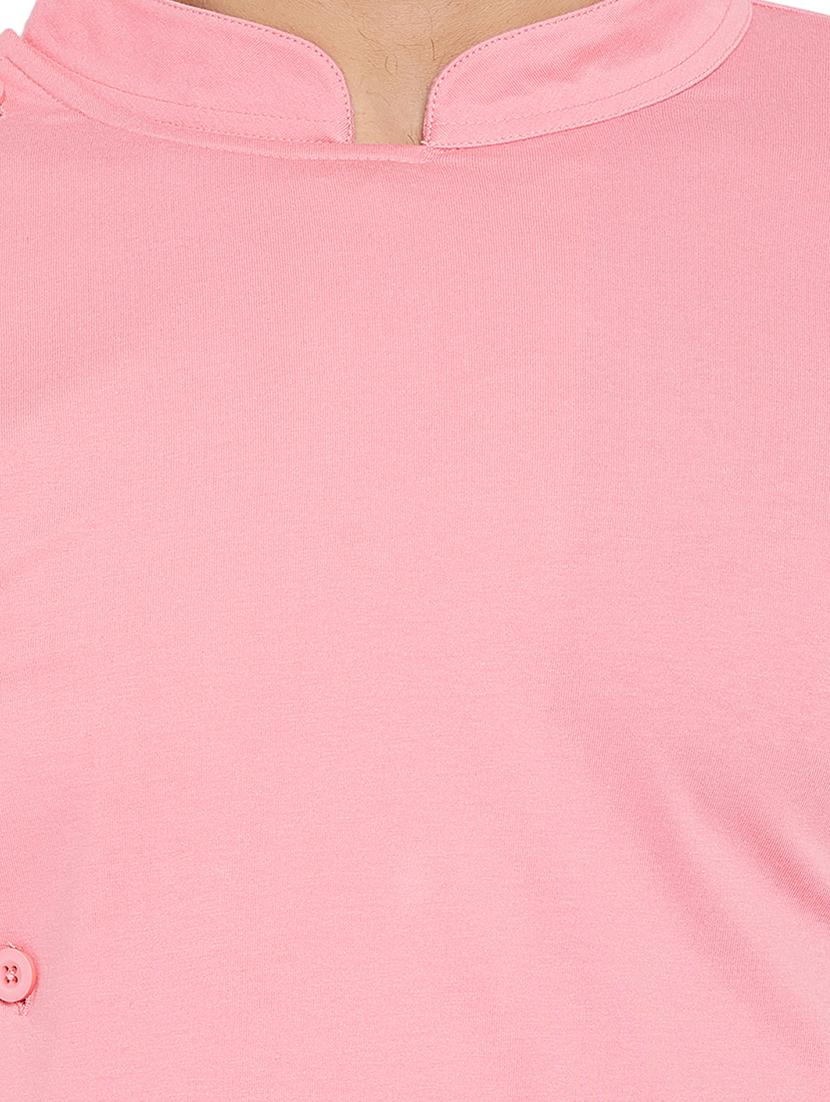 pink solid asymmetric kurta - 16184017 - Zoom Image - 5