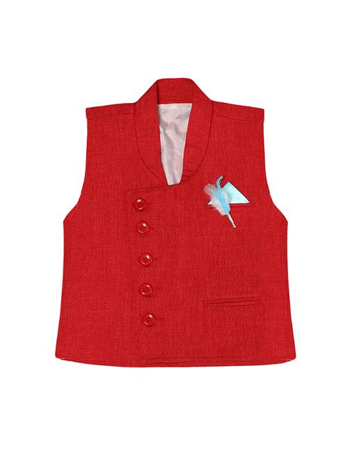 red jute waistcoat - 16184673 - Standard Image - 1