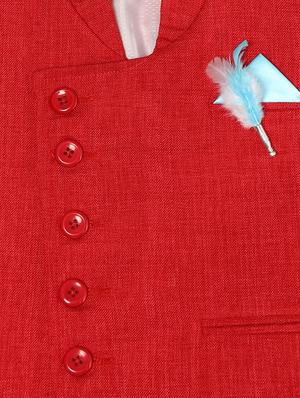 red jute waistcoat - 16184673 - Standard Image - 3