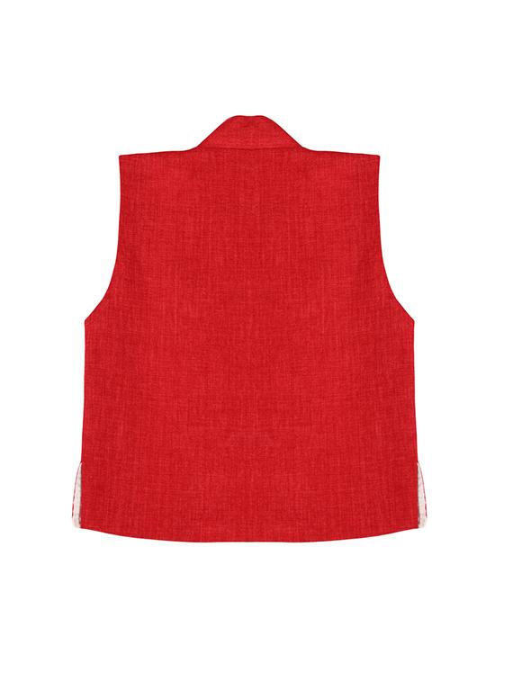 red jute waistcoat - 16184673 - Zoom Image - 2