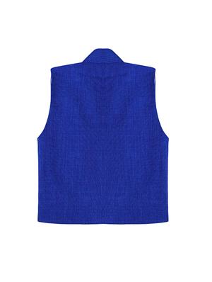 blue jute waistcoat - 16184674 - Standard Image - 2