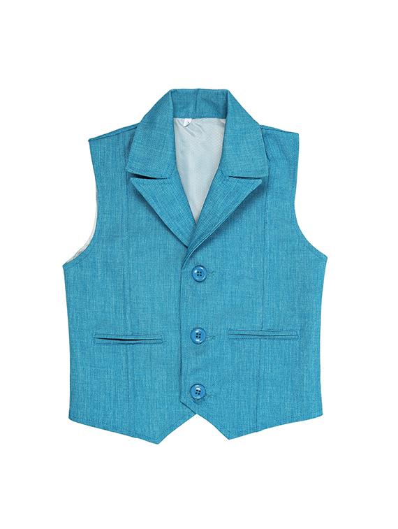 blue jute waistcoats jackets - 16184677 - Zoom Image - 1