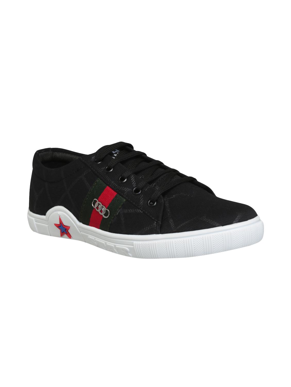 black canvas lace up sneakers - 16185351 - Zoom Image - 1