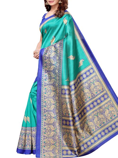 kalamkari mysore silk saree with blouse - 16185410 - Standard Image - 1