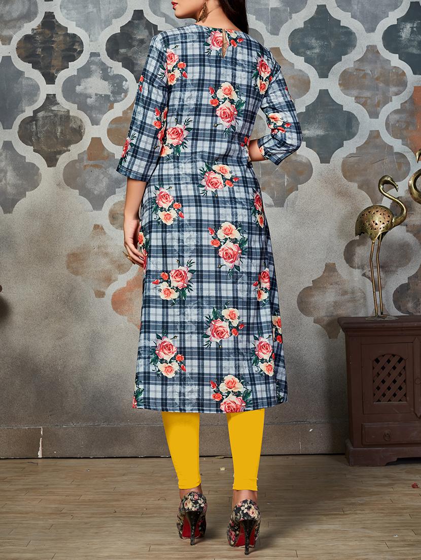 floral a-line kurta - 16185711 - Zoom Image - 3