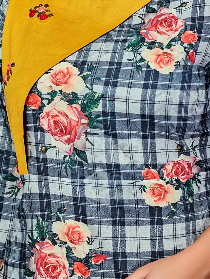 floral a-line kurta - 16185711 - Zoom Image - 4