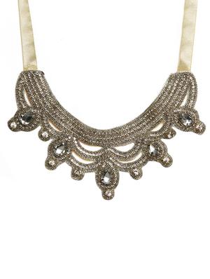 silver crystal statement necklace - 16185773 - Standard Image - 2