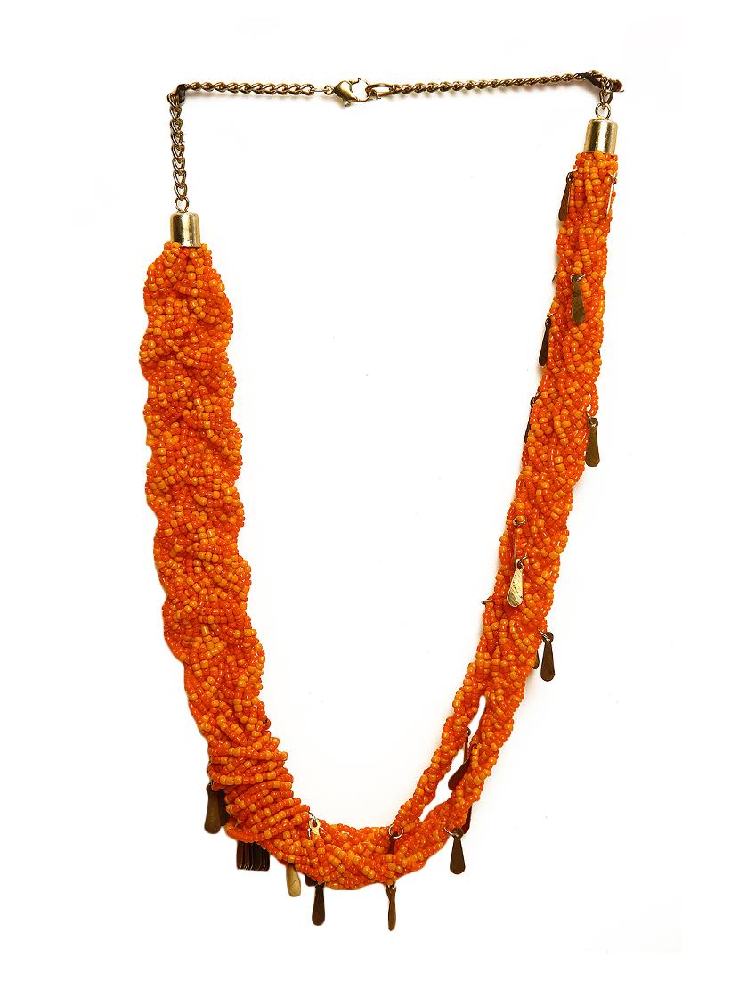 orange crystal statement necklace - 16185779 - Zoom Image - 1