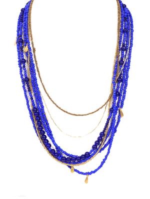 blue crystal statement necklace - 16185783 - Standard Image - 2