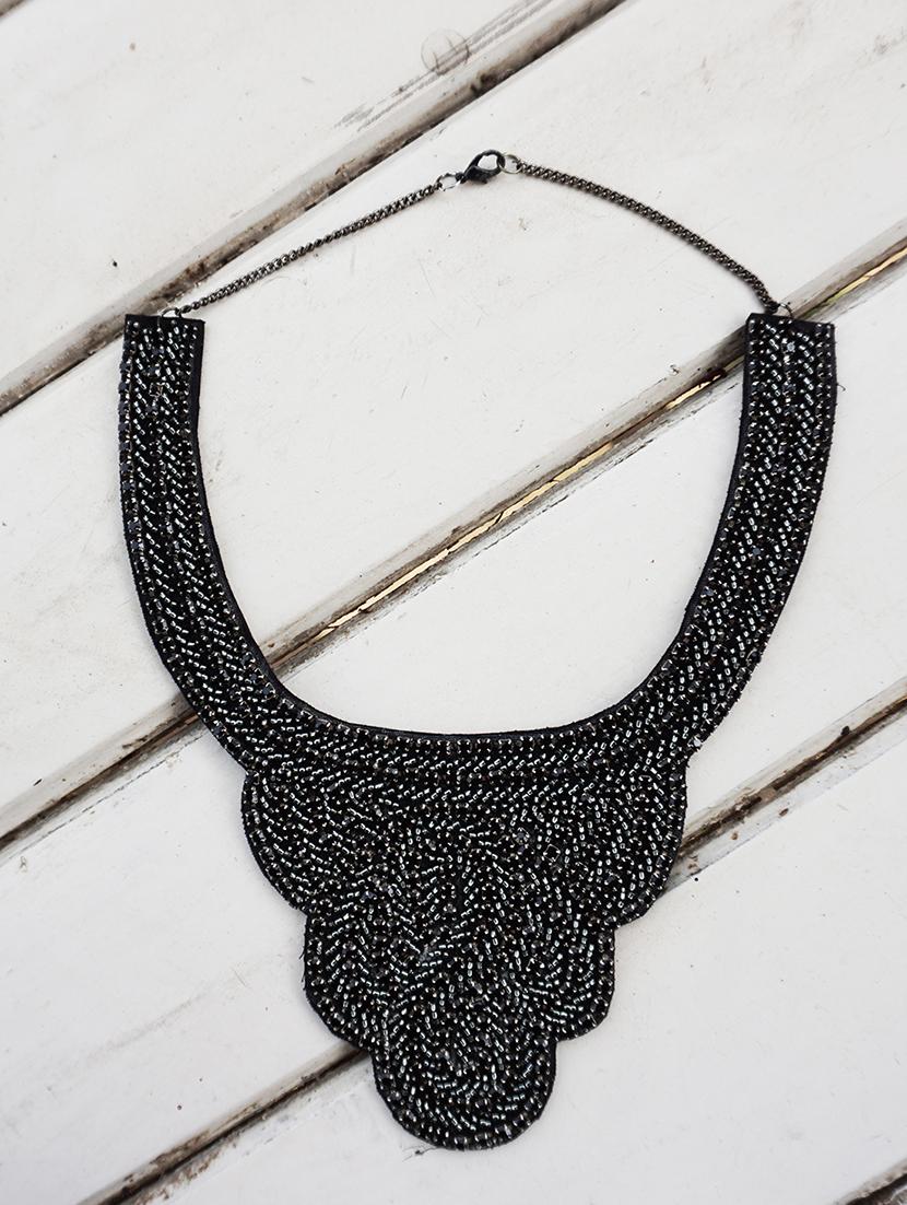 black crystal statement necklace - 16185787 - Zoom Image - 1