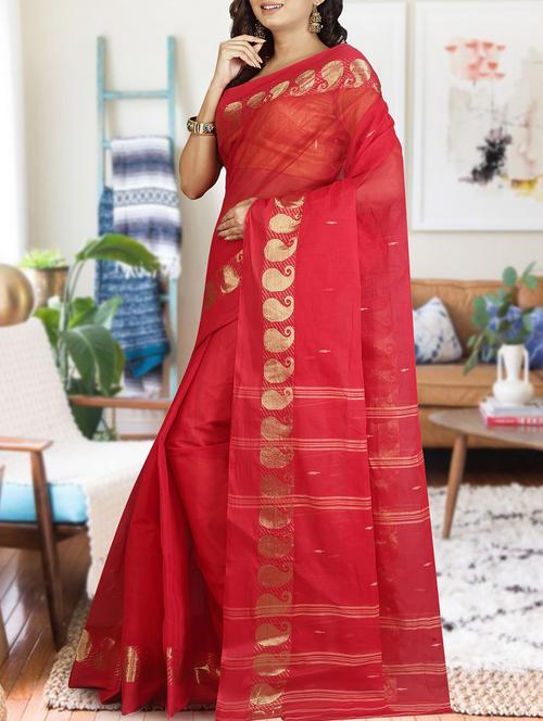 Paisley tant saree - 16186122 - Very Small Image - 1