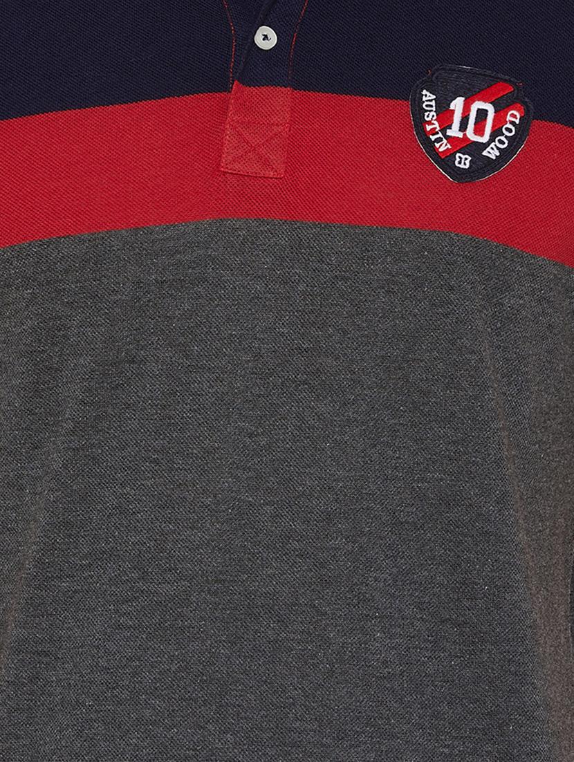 grey striped polo t-shirt - 16186189 - Zoom Image - 4