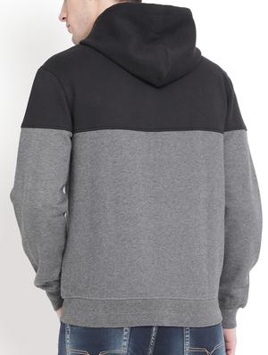grey fleece color block sweatshirt - 16186241 - Standard Image - 3
