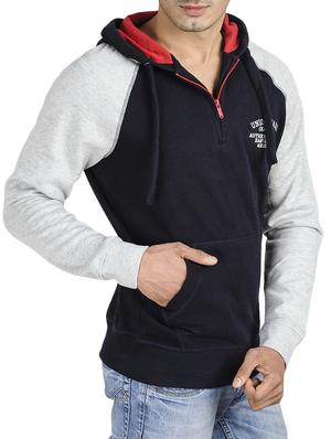 navy blue color block sweatshirt - 16186245 - Standard Image - 2